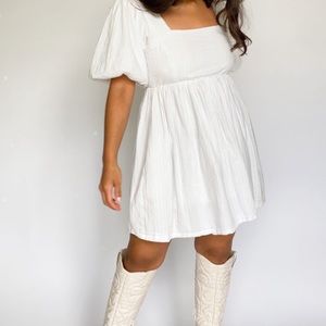 Lulu’s Babydoll White Dress
